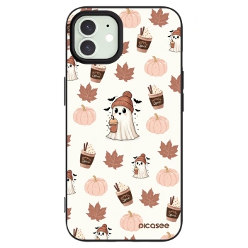 Picasee silikonski črni ovitek za Apple iPhone 12 - Pumpkin spice
