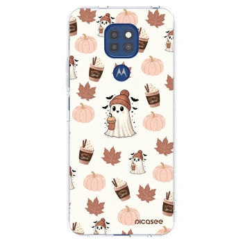 Picasee silikonski prozorni ovitek za Motorola Moto G9 Play - Pumpkin spice