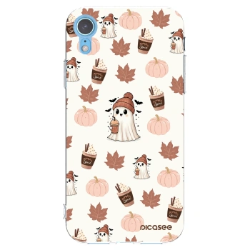 Picasee silikonski prozorni ovitek za Apple iPhone XR - Pumpkin spice