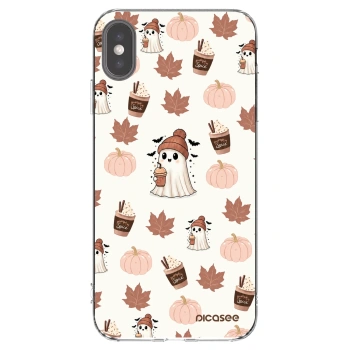 Picasee silikonski prozorni ovitek za Apple iPhone XS Max - Pumpkin spice