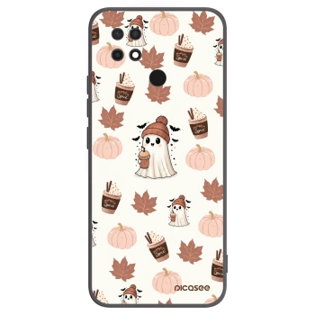 Picasee silikonski črni ovitek za Xiaomi Redmi 10C - Pumpkin spice