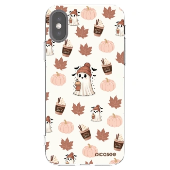 Picasee silikonski prozorni ovitek za Apple iPhone X/XS - Pumpkin spice