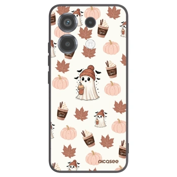 Picasee silikonski črni ovitek za Xiaomi Poco X6 - Pumpkin spice