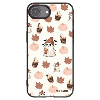 Picasee silikonski črni ovitek za Apple iPhone 16e - Pumpkin spice