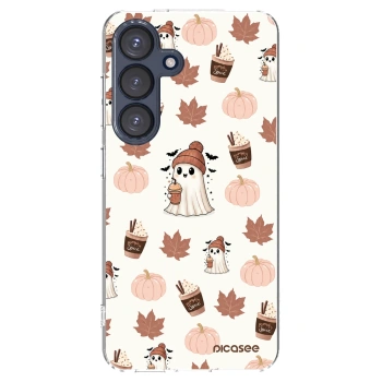 Picasee silikonski prozorni ovitek za Samsung Galaxy S25 5G - Pumpkin spice