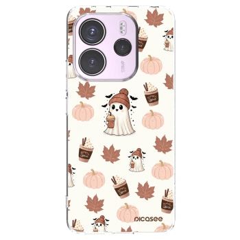 Picasee silikonski prozorni ovitek za Xiaomi Redmi Note 14 4G - Pumpkin spice