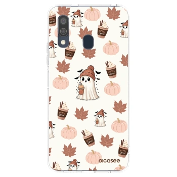 Picasee silikonski prozorni ovitek za Samsung Galaxy A40 A405F - Pumpkin spice