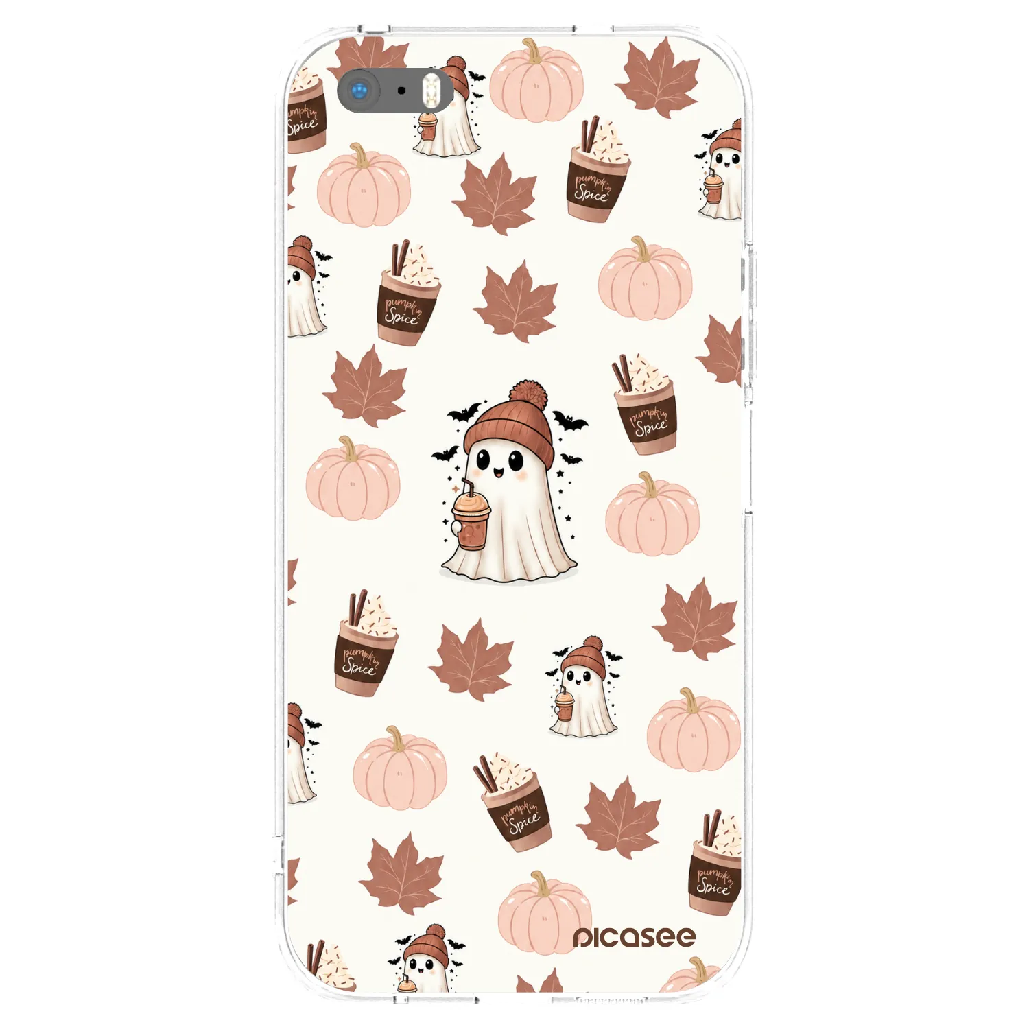 Picasee silikonski prozorni ovitek za Apple iPhone 5/5S/SE - Pumpkin spice