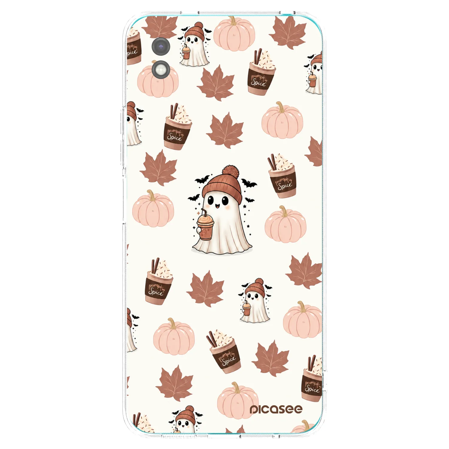 Picasee silikonski črni ovitek za Xiaomi Redmi 9A - Pumpkin spice