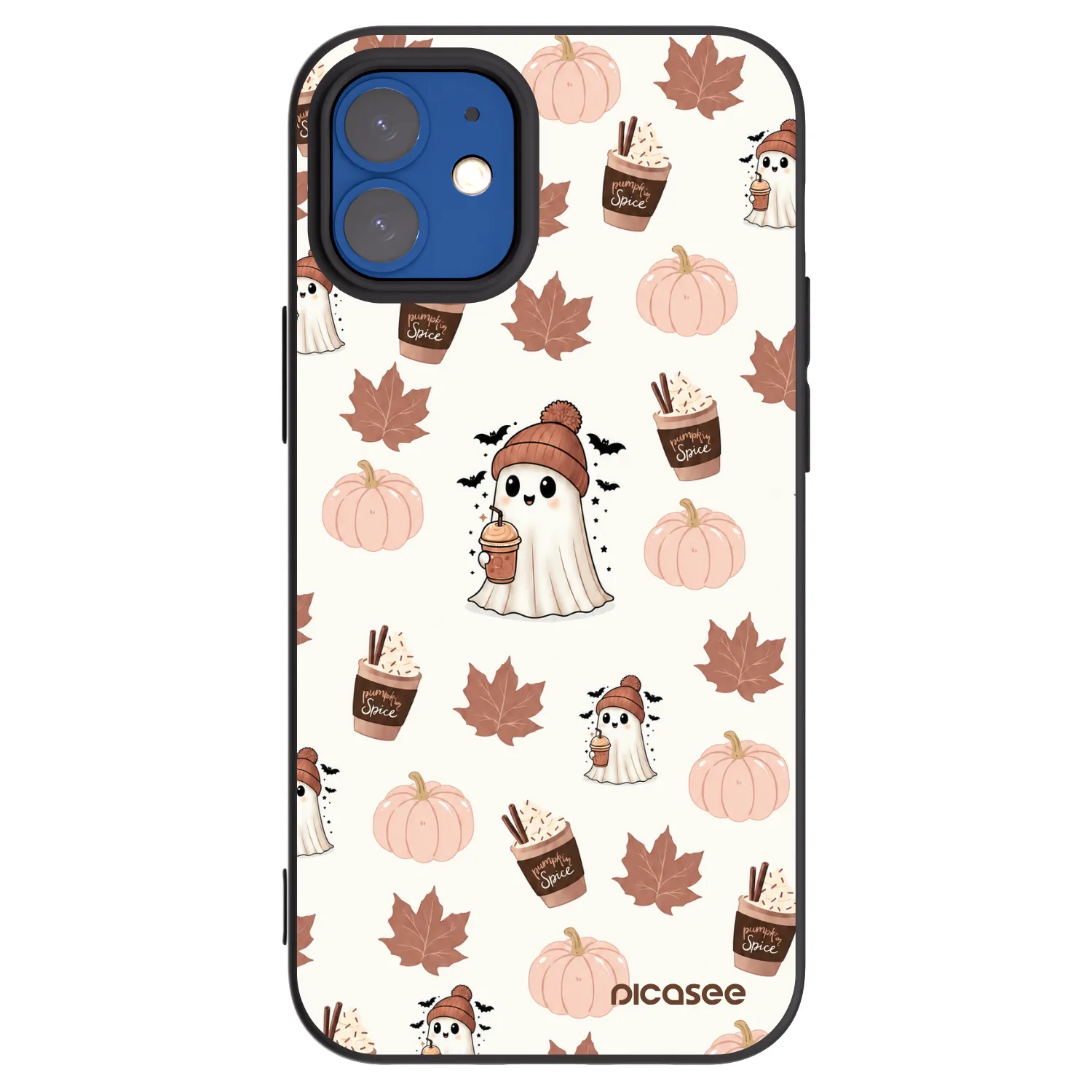 Picasee silikonski črni ovitek za Apple iPhone 12 mini - Pumpkin spice