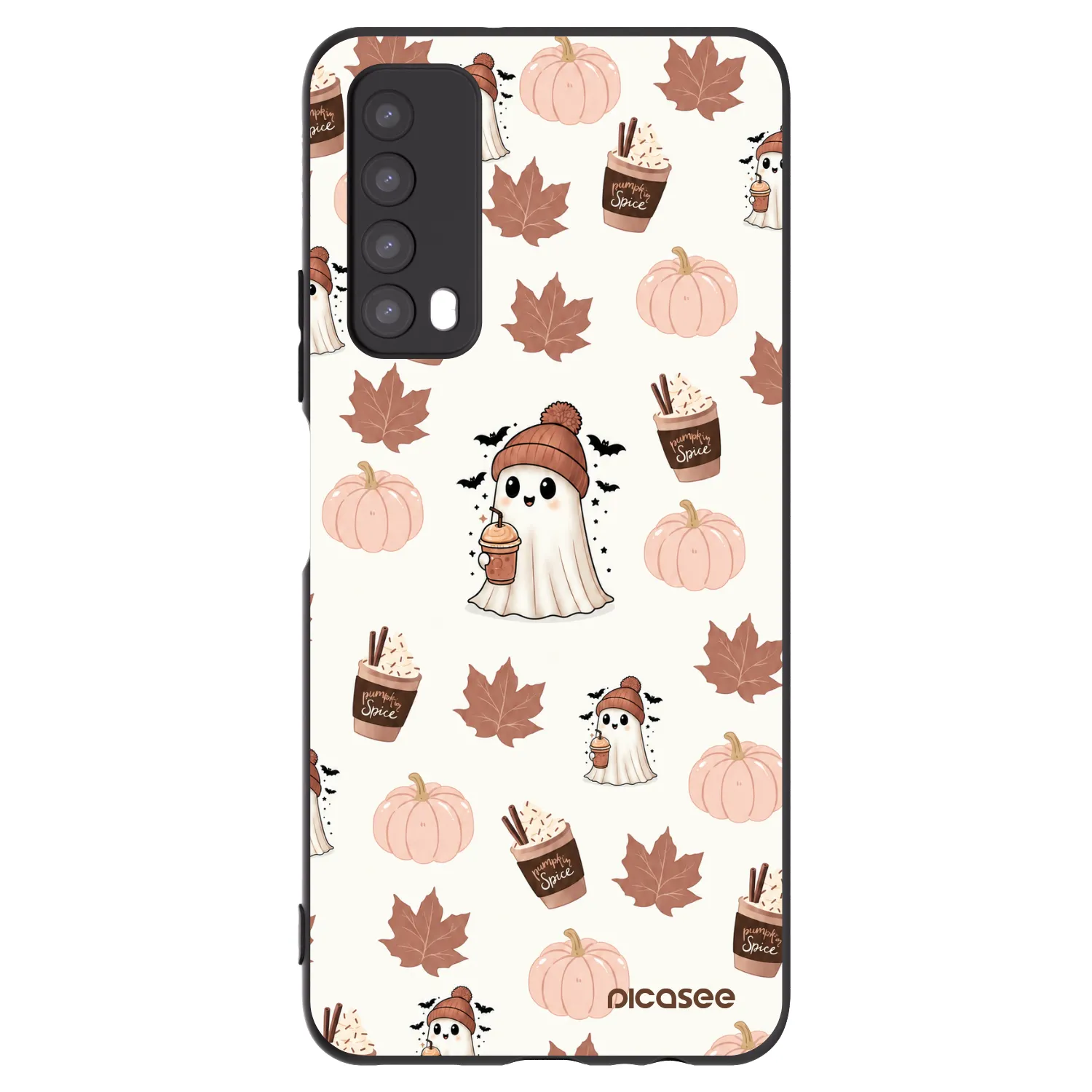 Picasee silikonski črni ovitek za Huawei P Smart 2021 - Pumpkin spice