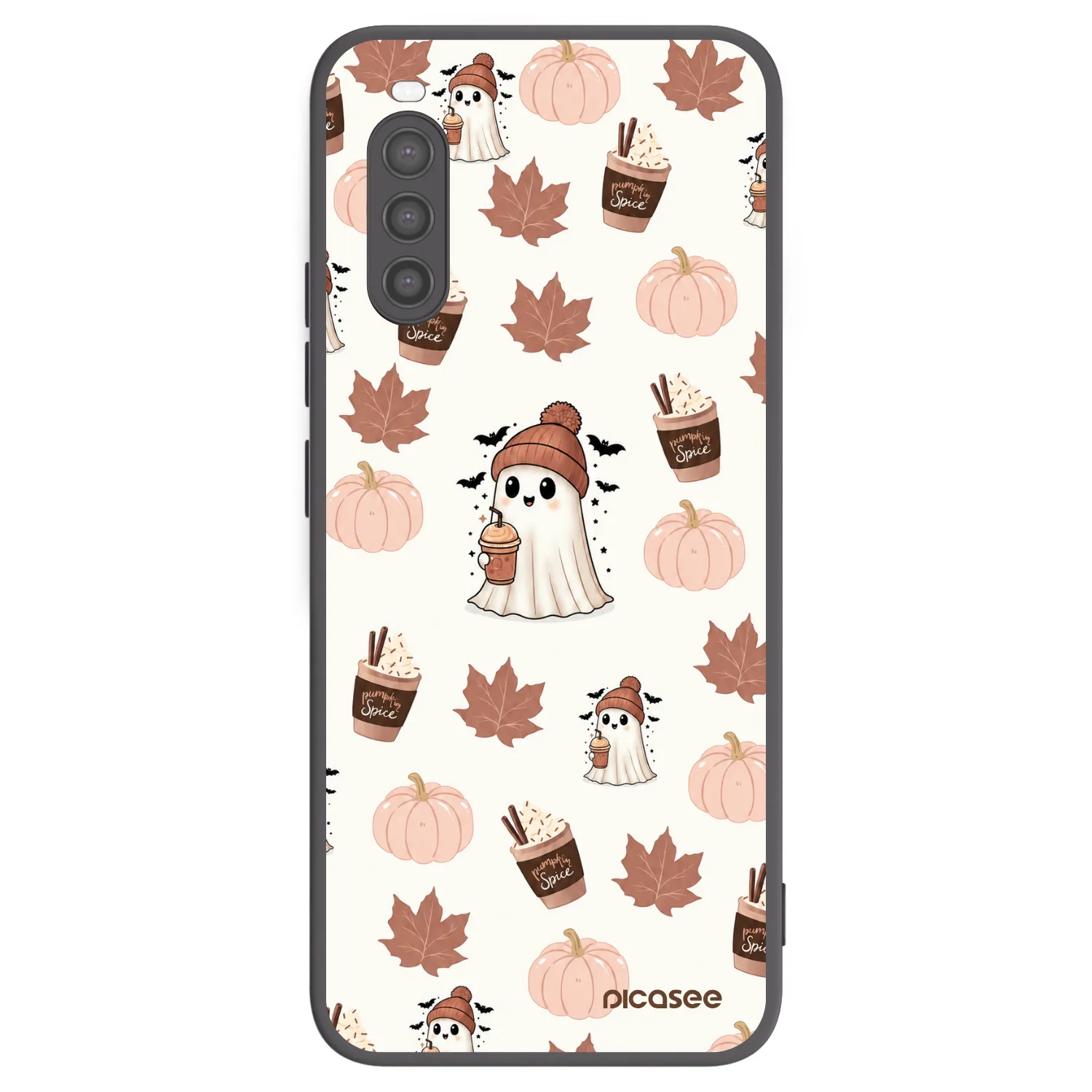 Picasee silikonski črni ovitek za Sony Xperia 10 II - Pumpkin spice