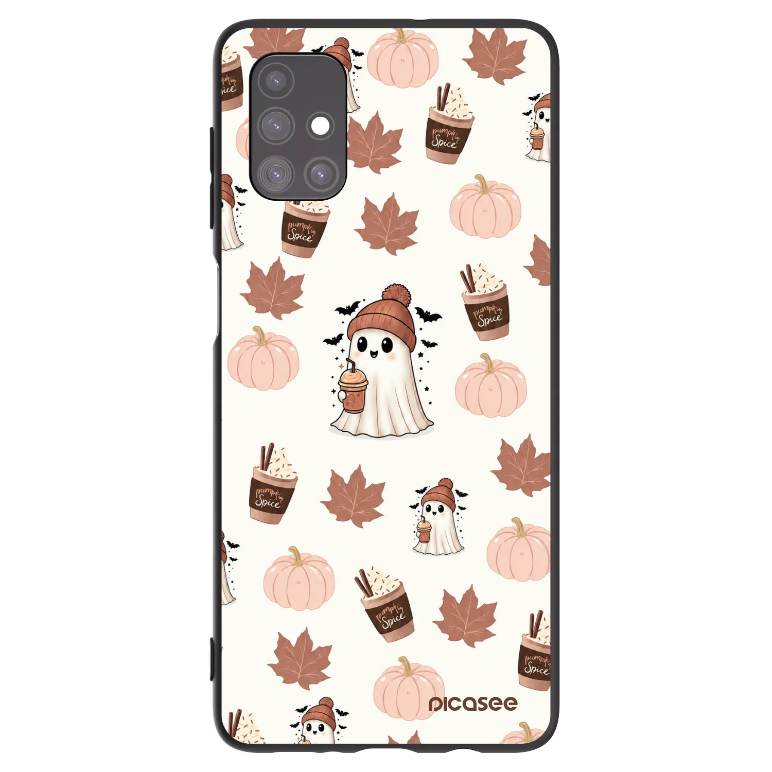 Picasee silikonski črni ovitek za Samsung Galaxy M51 M515F - Pumpkin spice