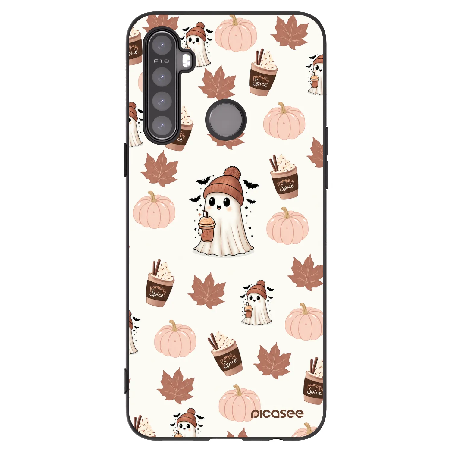 Picasee silikonski črni ovitek za Realme 6i - Pumpkin spice