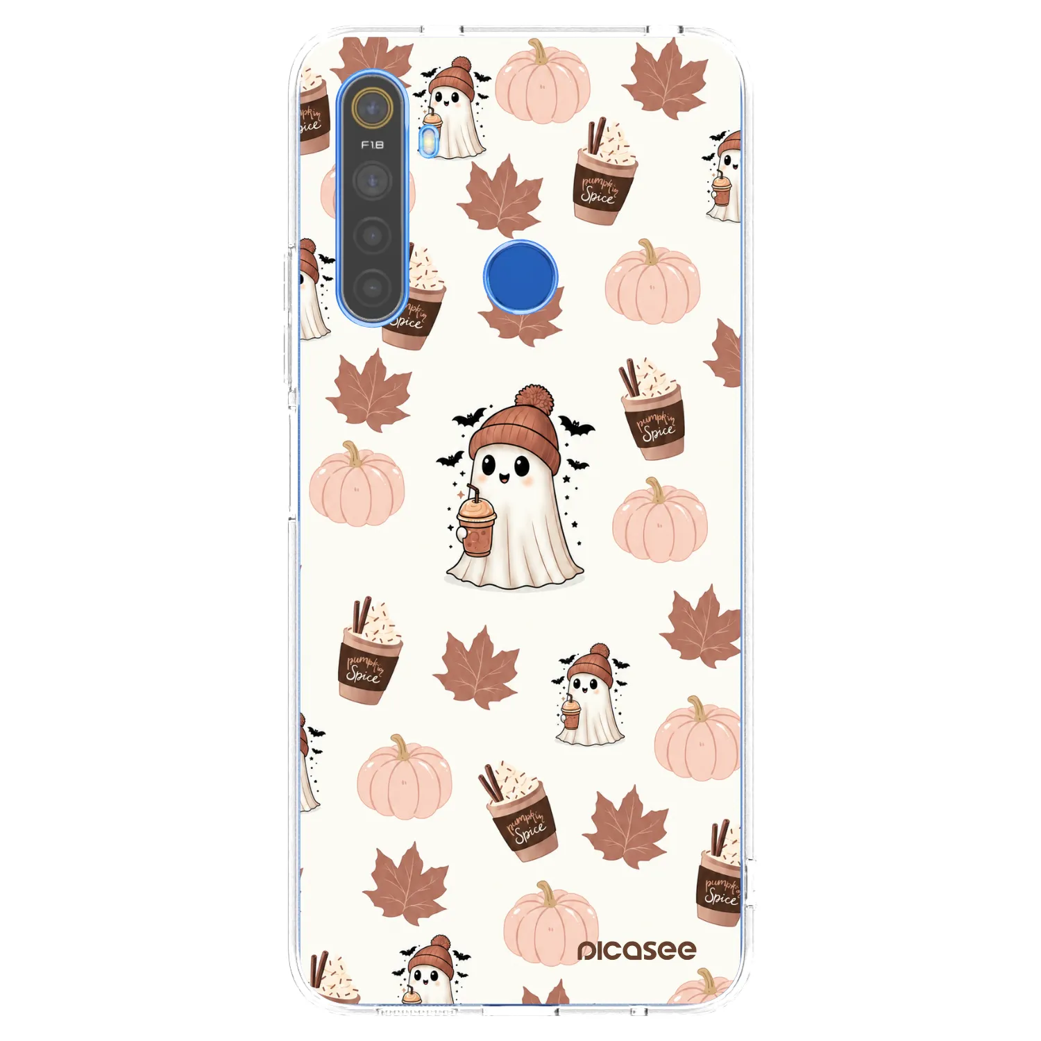 Picasee silikonski prozorni ovitek za Realme 5 - Pumpkin spice