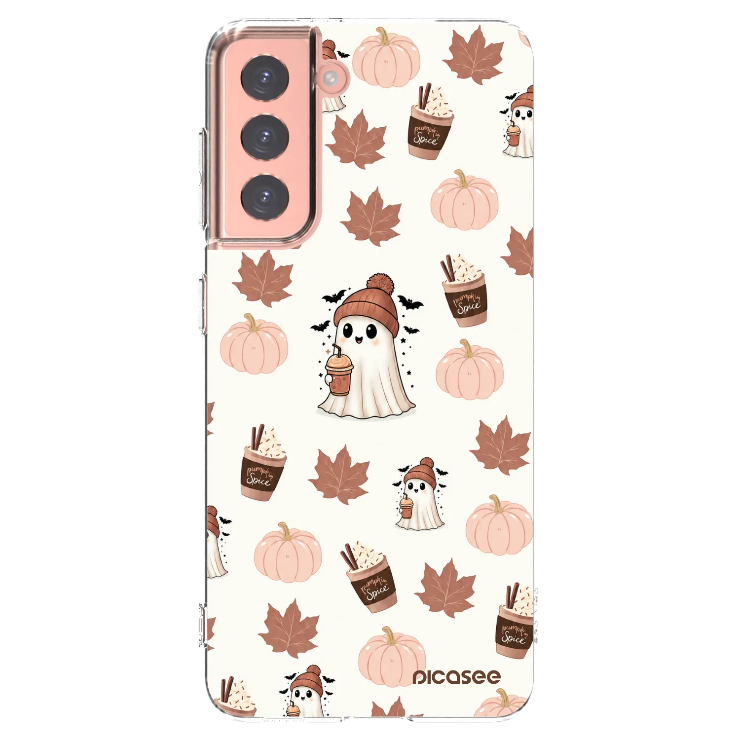 Picasee silikonski prozorni ovitek za Samsung Galaxy S21 5G G991B - Pumpkin spice