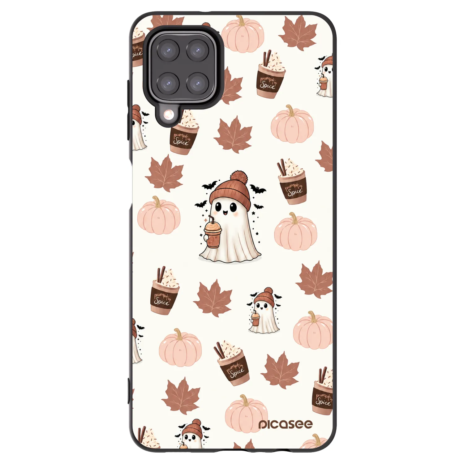 Picasee silikonski črni ovitek za Samsung Galaxy A12 A125F - Pumpkin spice