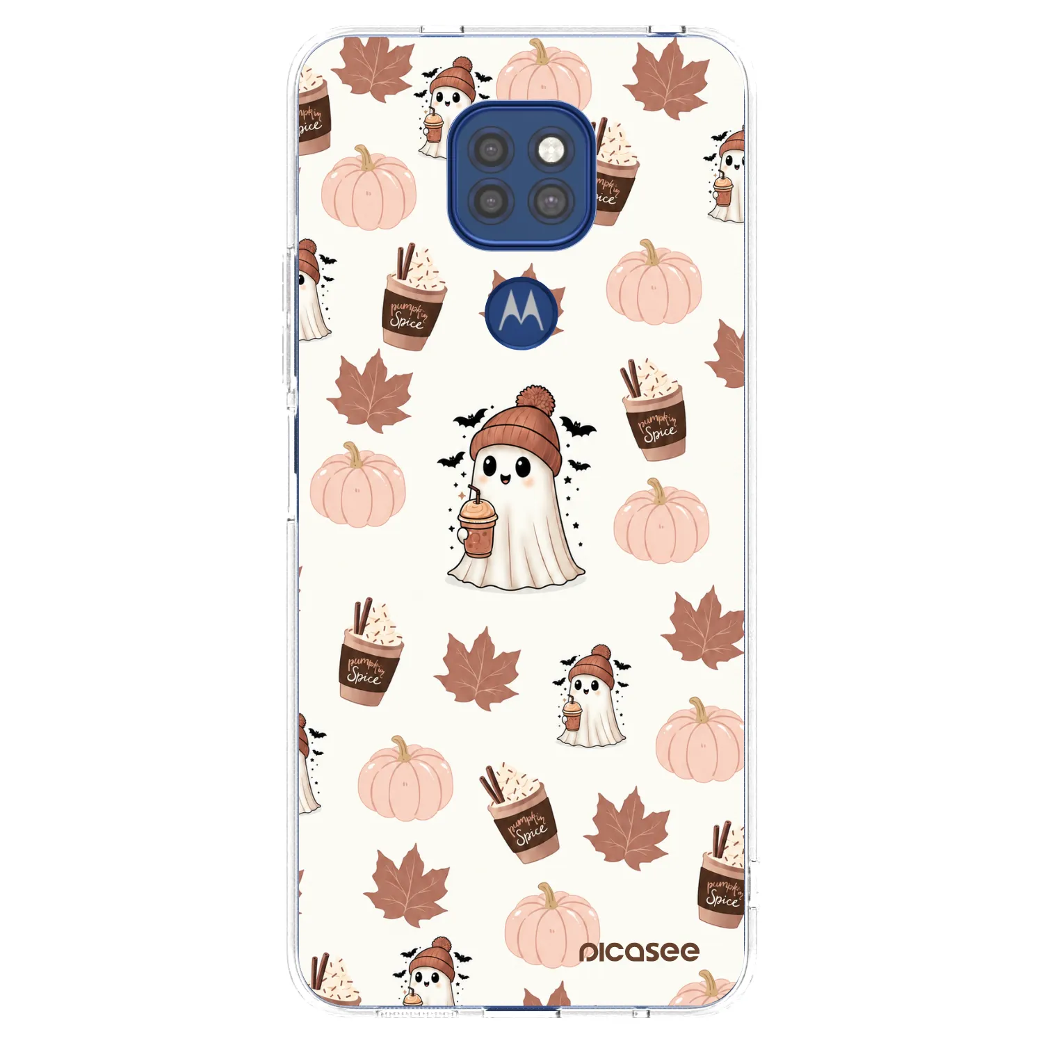 Picasee silikonski prozorni ovitek za Motorola Moto G9 Play - Pumpkin spice
