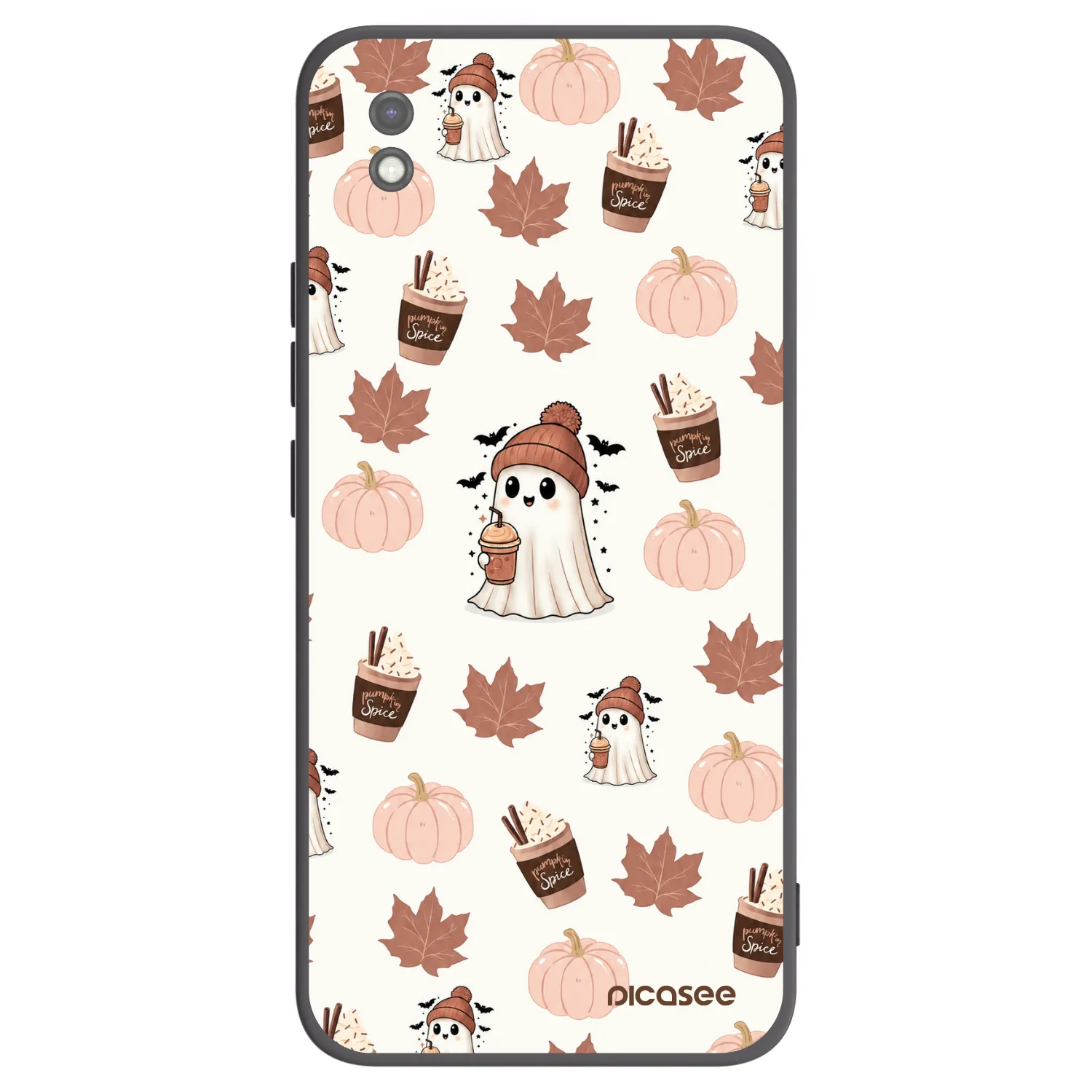 Picasee silikonski črni ovitek za Xiaomi Redmi 9AT - Pumpkin spice