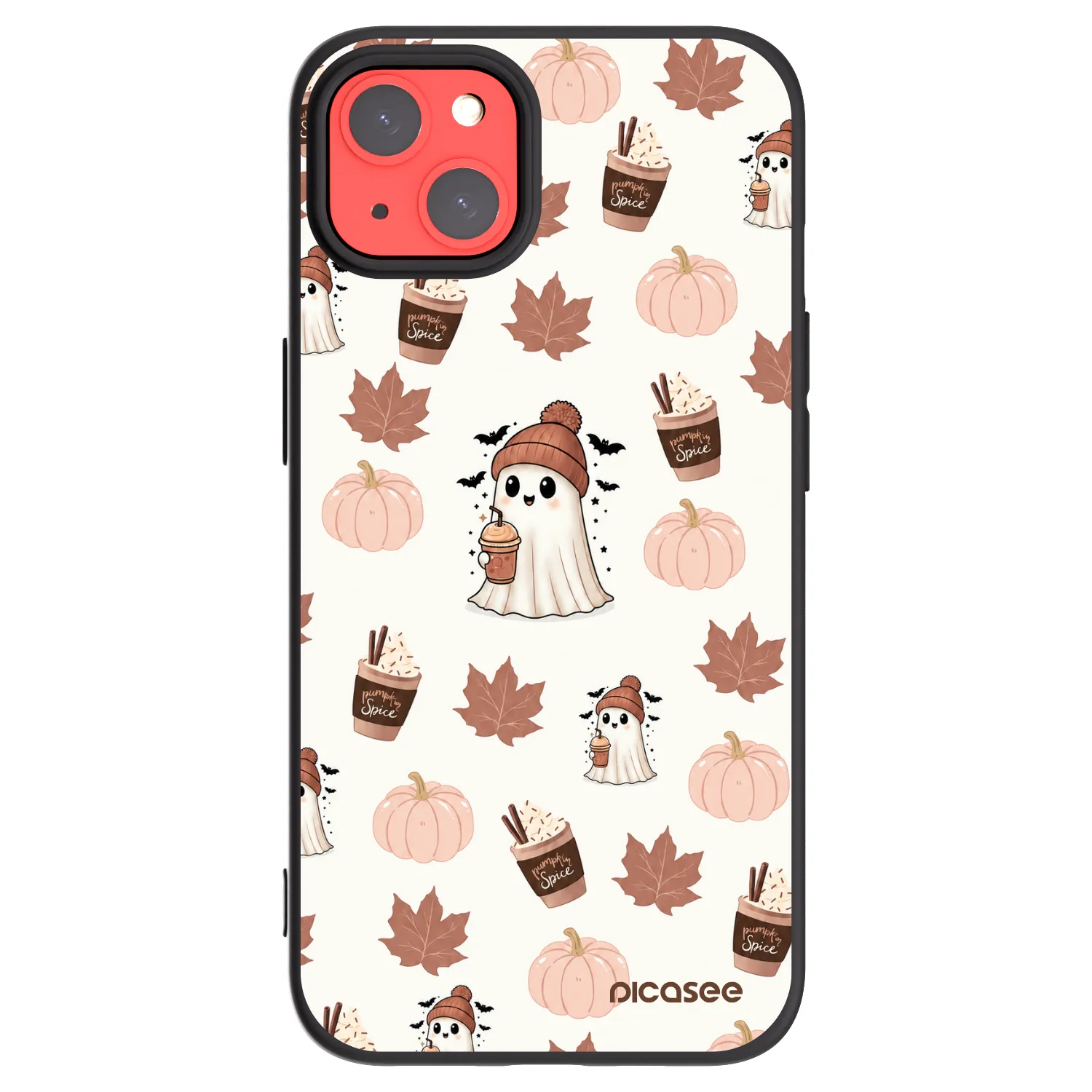 Picasee silikonski črni ovitek za Apple iPhone 13 - Pumpkin spice
