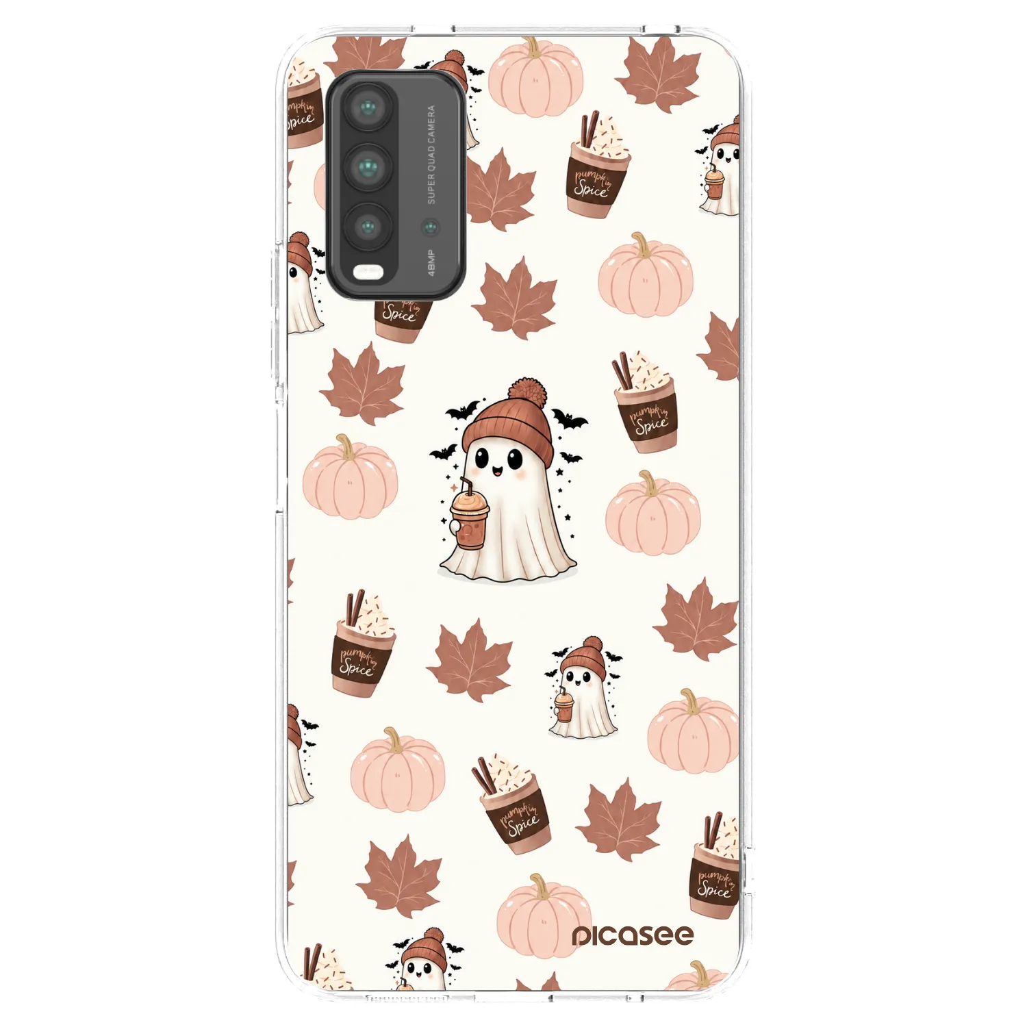 Picasee silikonski črni ovitek za Xiaomi Redmi 9T - Pumpkin spice