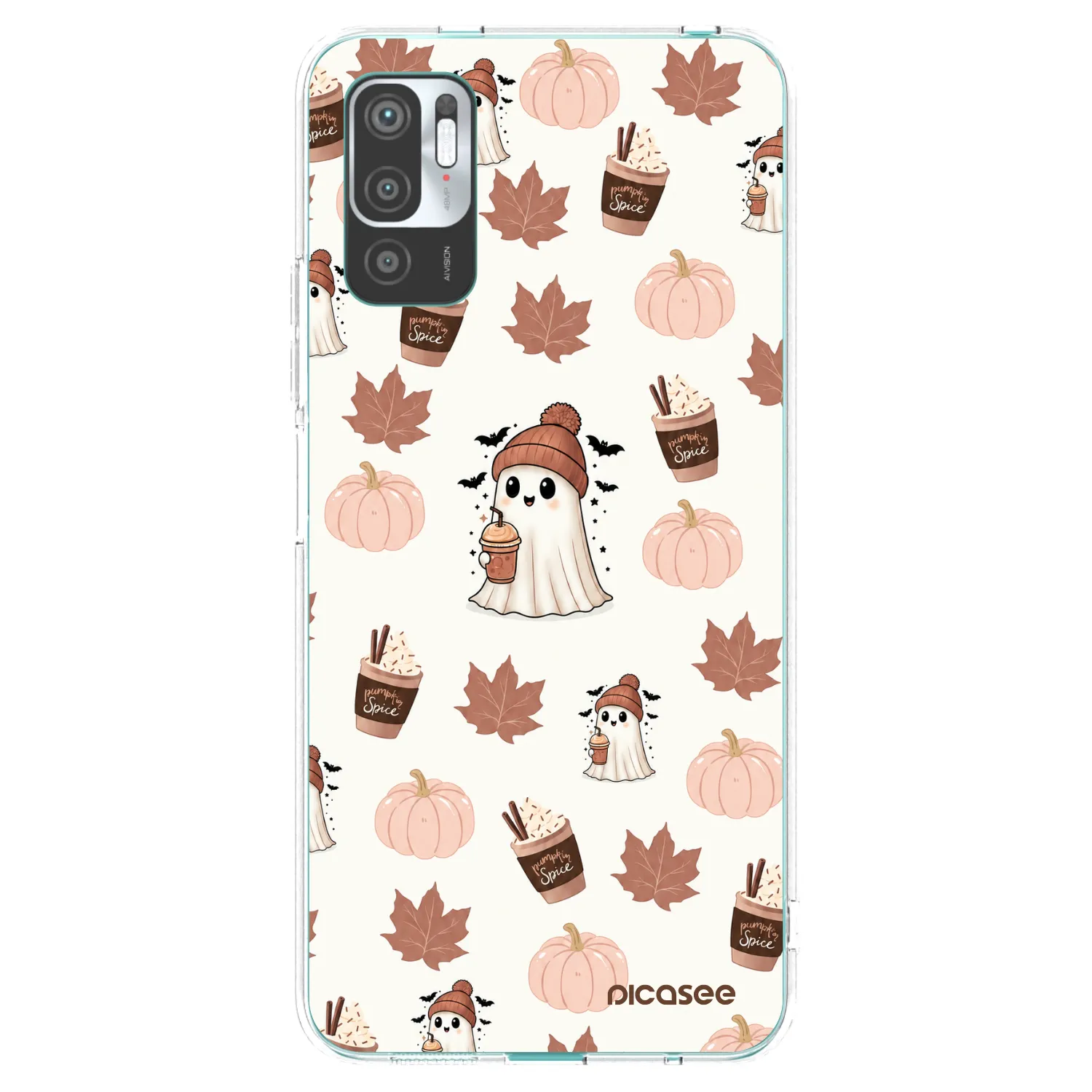 Picasee silikonski prozorni ovitek za Xiaomi Redmi Note 10 5G - Pumpkin spice