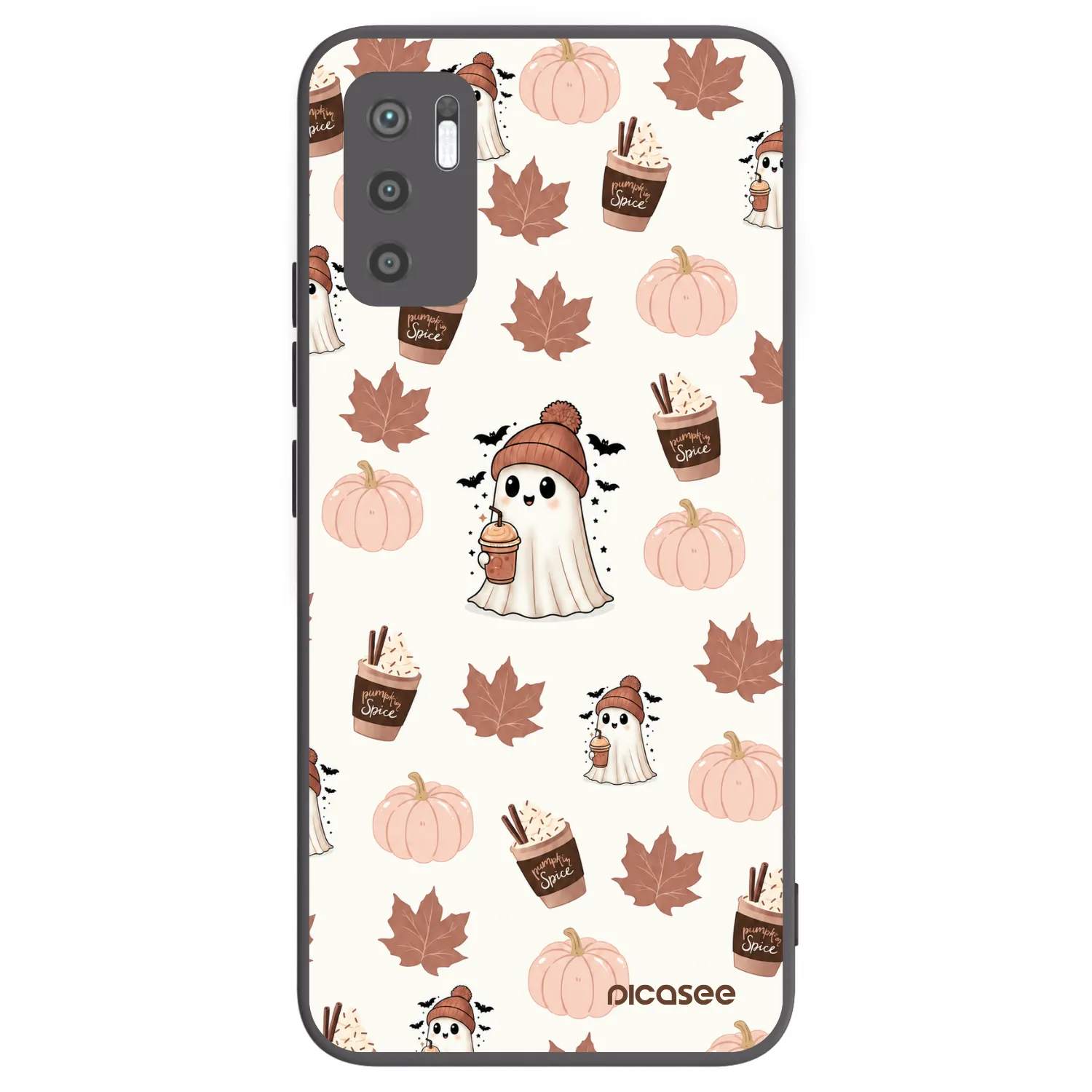 Picasee silikonski črni ovitek za Xiaomi Redmi Note 10 5G - Pumpkin spice