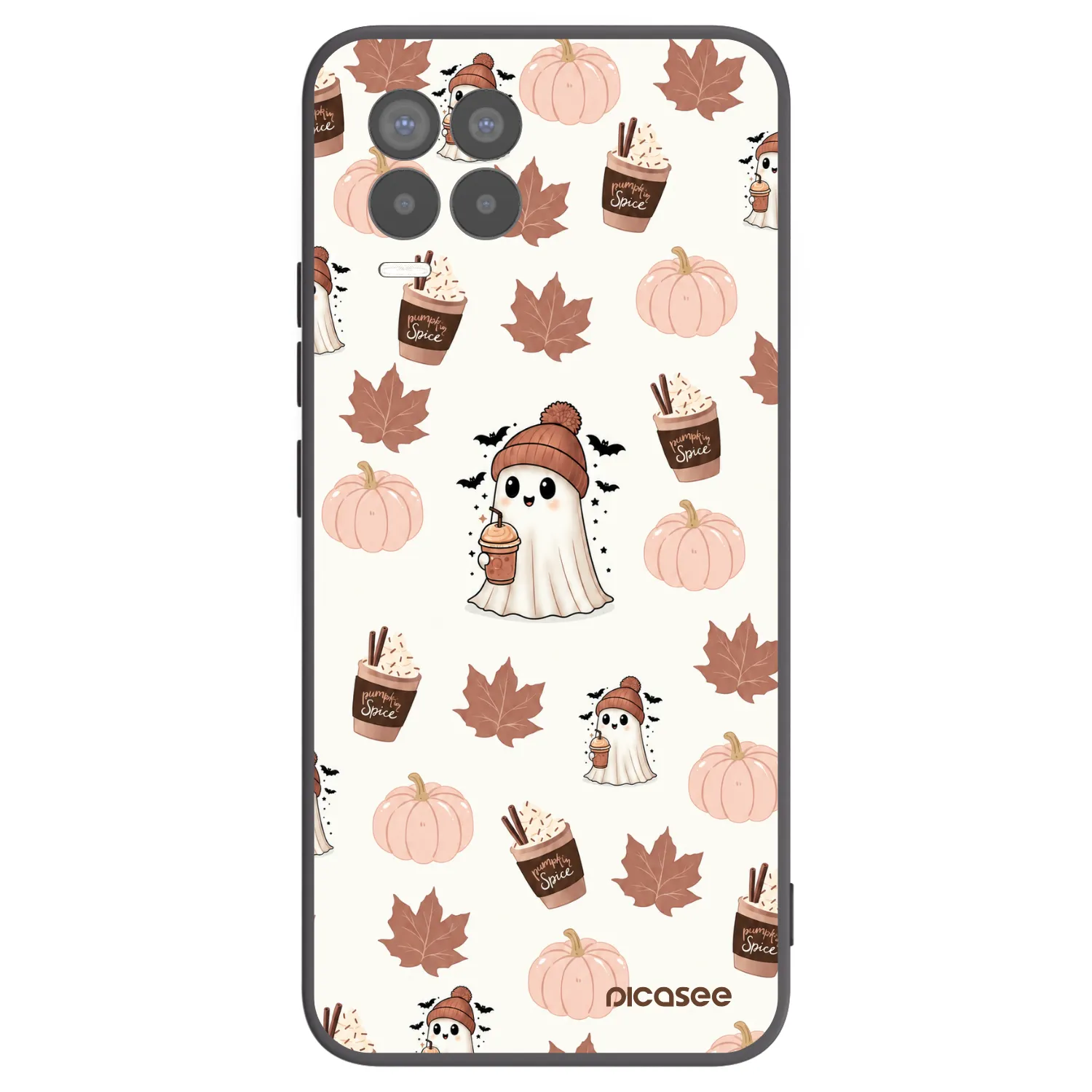 Picasee silikonski črni ovitek za Realme 8 4G - Pumpkin spice