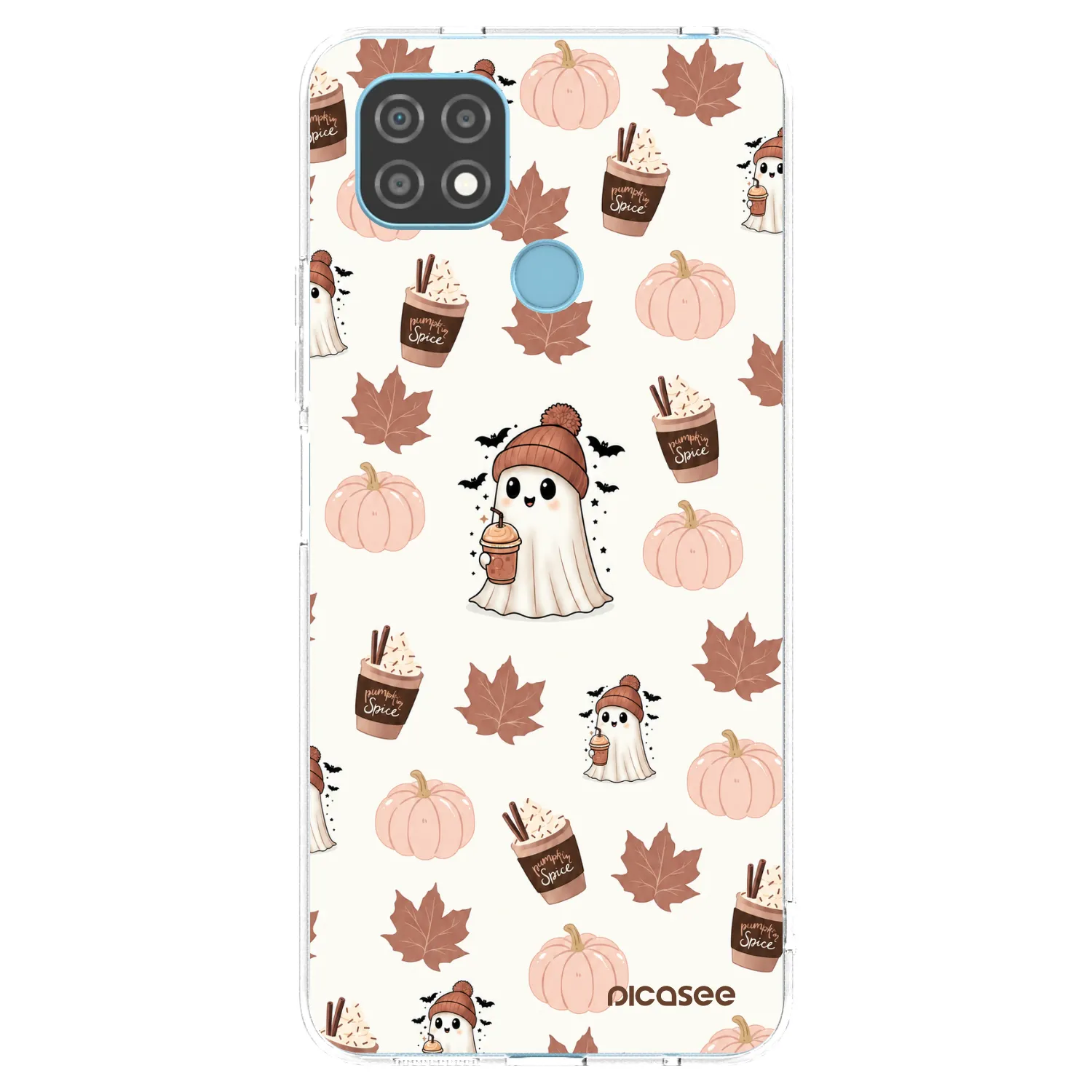 Picasee silikonski prozorni ovitek za Realme C21 - Pumpkin spice