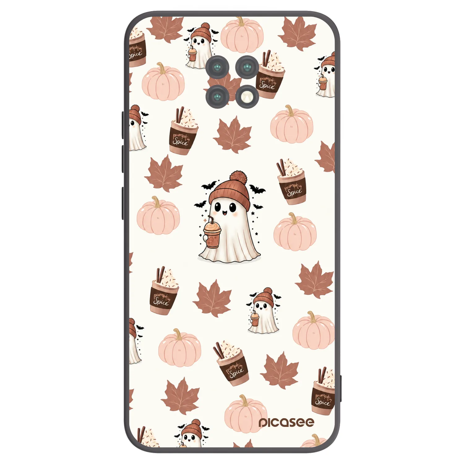 Picasee silikonski črni ovitek za Xiaomi Redmi Note 9T - Pumpkin spice