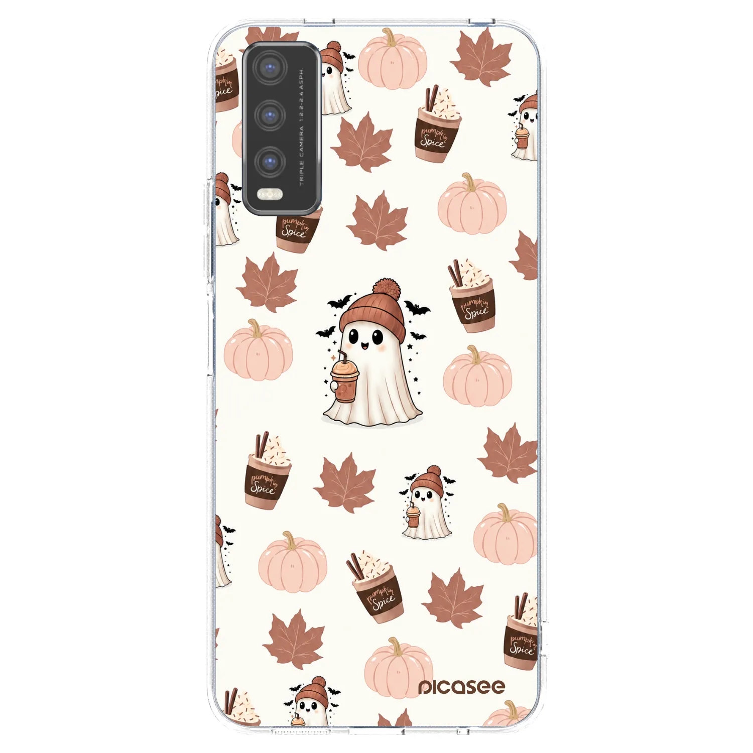 Picasee silikonski prozorni ovitek za Vivo Y20s - Pumpkin spice