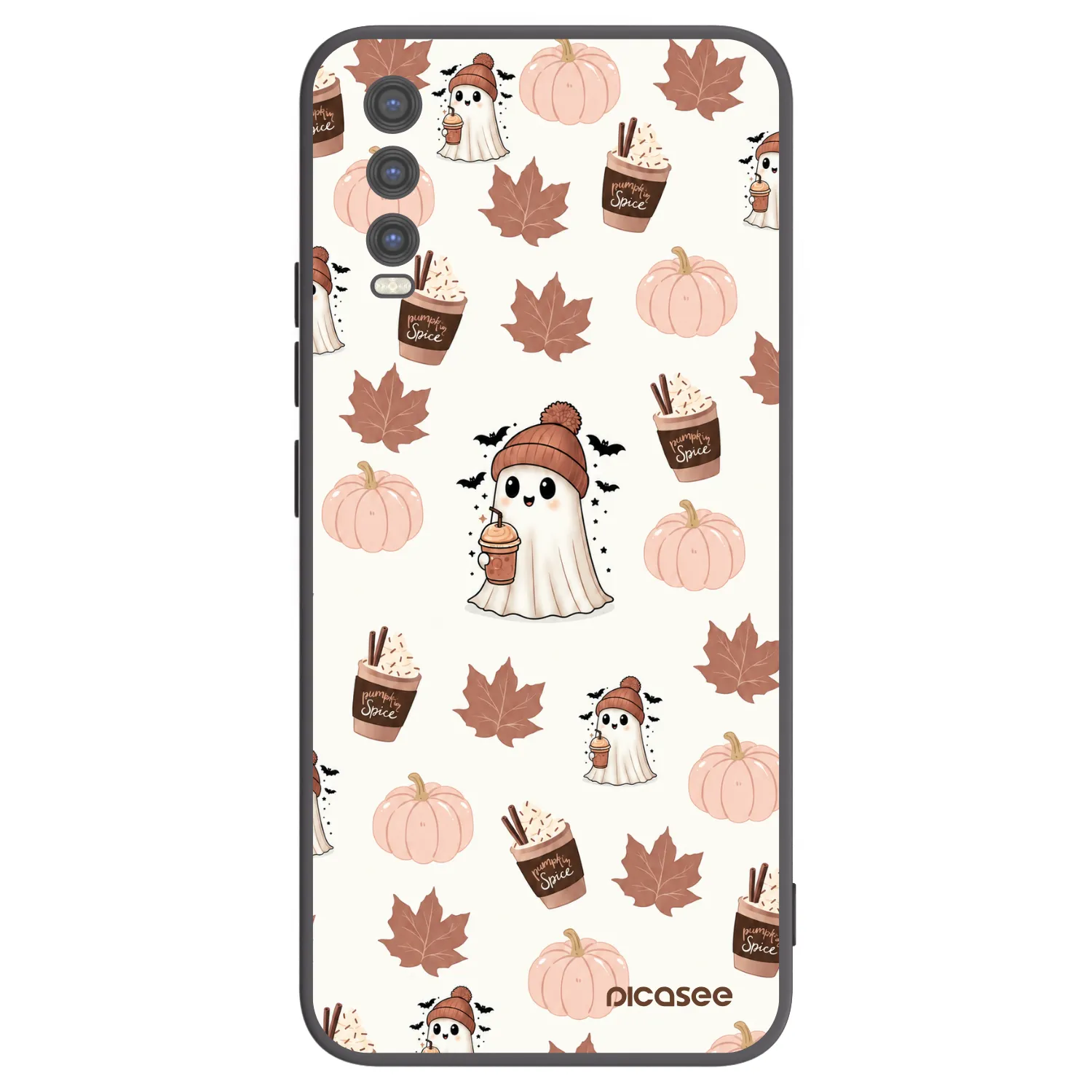 Picasee silikonski črni ovitek za Vivo Y20s - Pumpkin spice