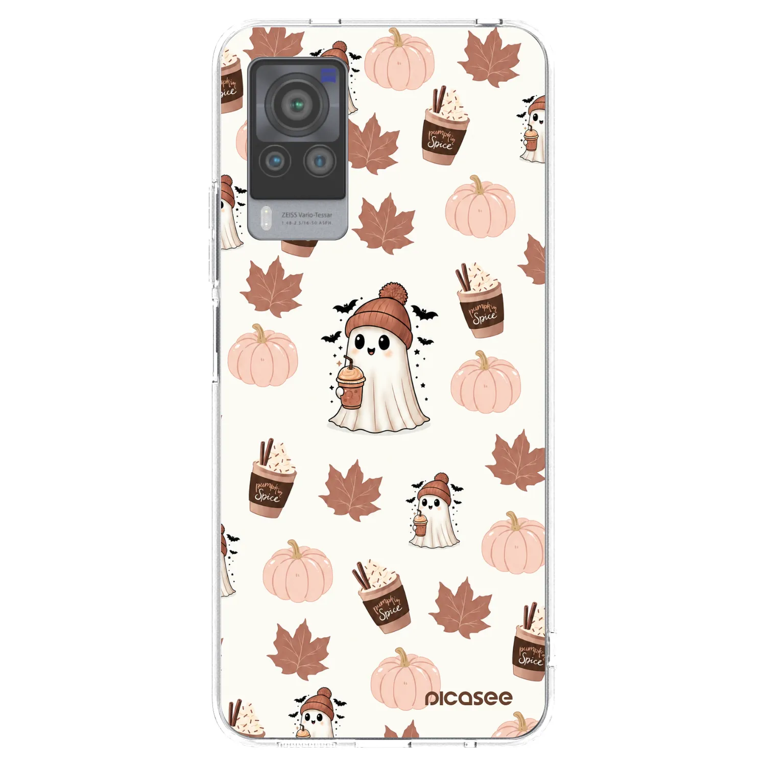 Picasee silikonski prozorni ovitek za Vivo X60 Pro 5G - Pumpkin spice