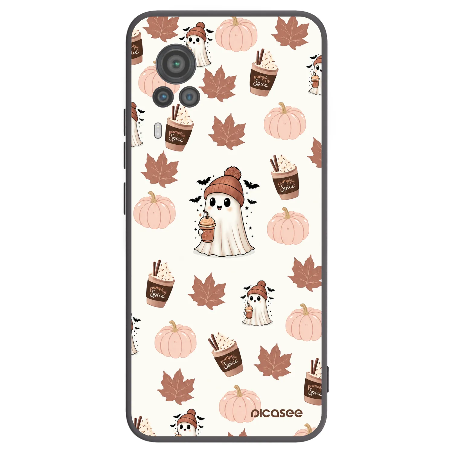 Picasee silikonski črni ovitek za Vivo X60 Pro 5G - Pumpkin spice