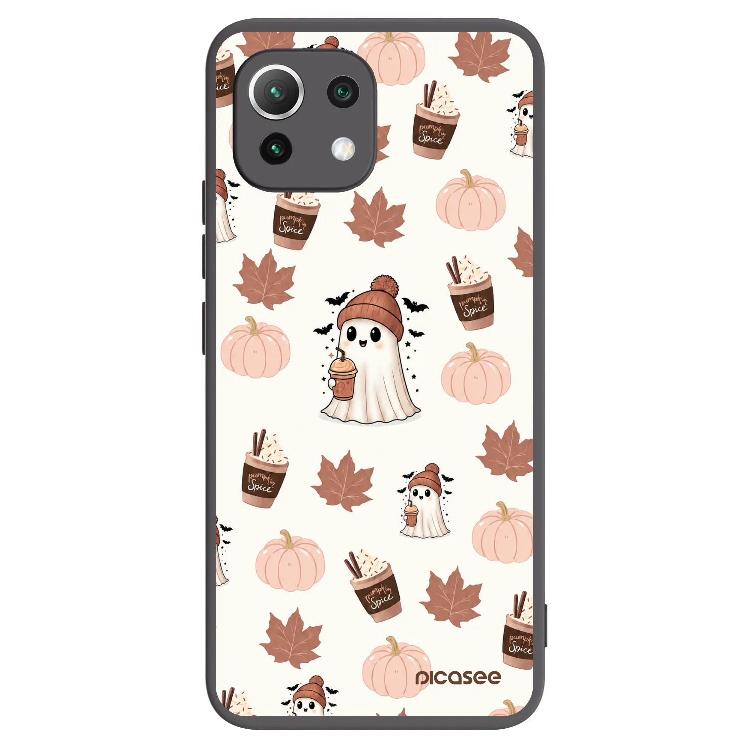 Picasee silikonski črni ovitek za Xiaomi 11 Lite 5G NE - Pumpkin spice