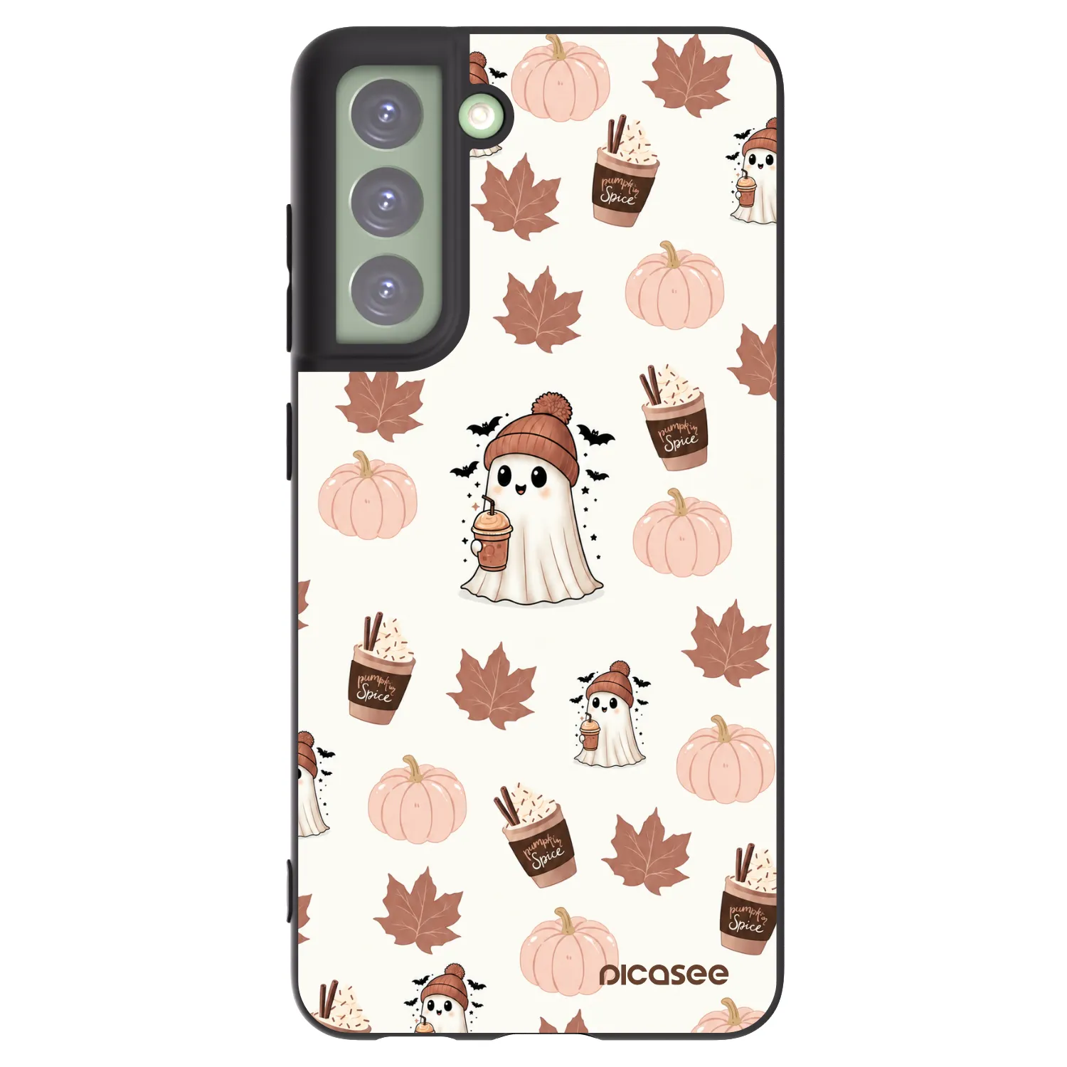 Picasee silikonski črni ovitek za Samsung Galaxy S21 FE 5G - Pumpkin spice