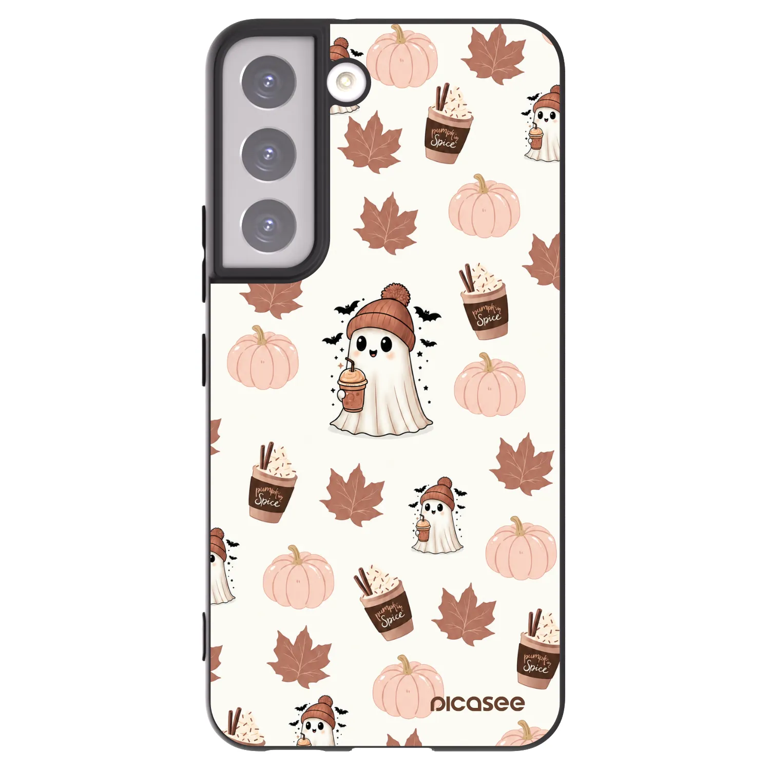 Picasee silikonski črni ovitek za Samsung Galaxy S22 5G - Pumpkin spice