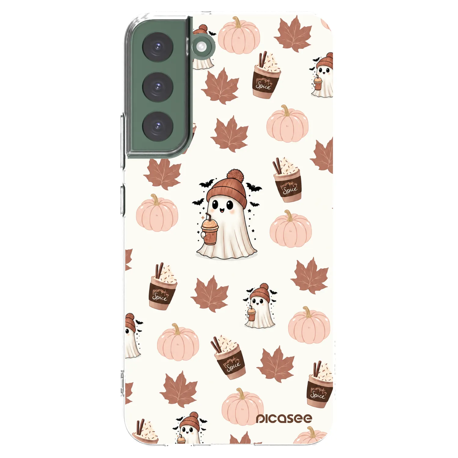 Picasee silikonski prozorni ovitek za Samsung Galaxy S22+ 5G - Pumpkin spice