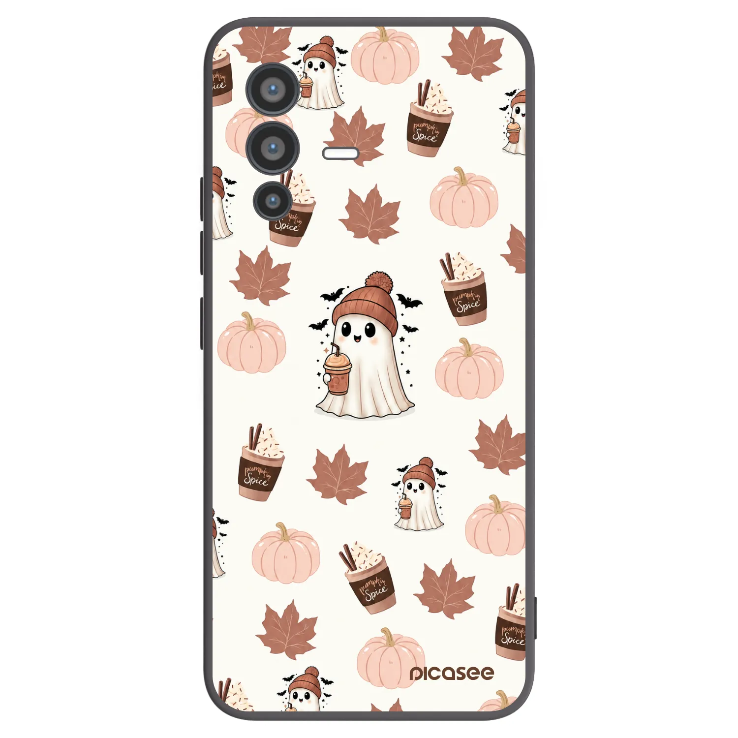 Picasee silikonski črni ovitek za Vivo V23 5G - Pumpkin spice