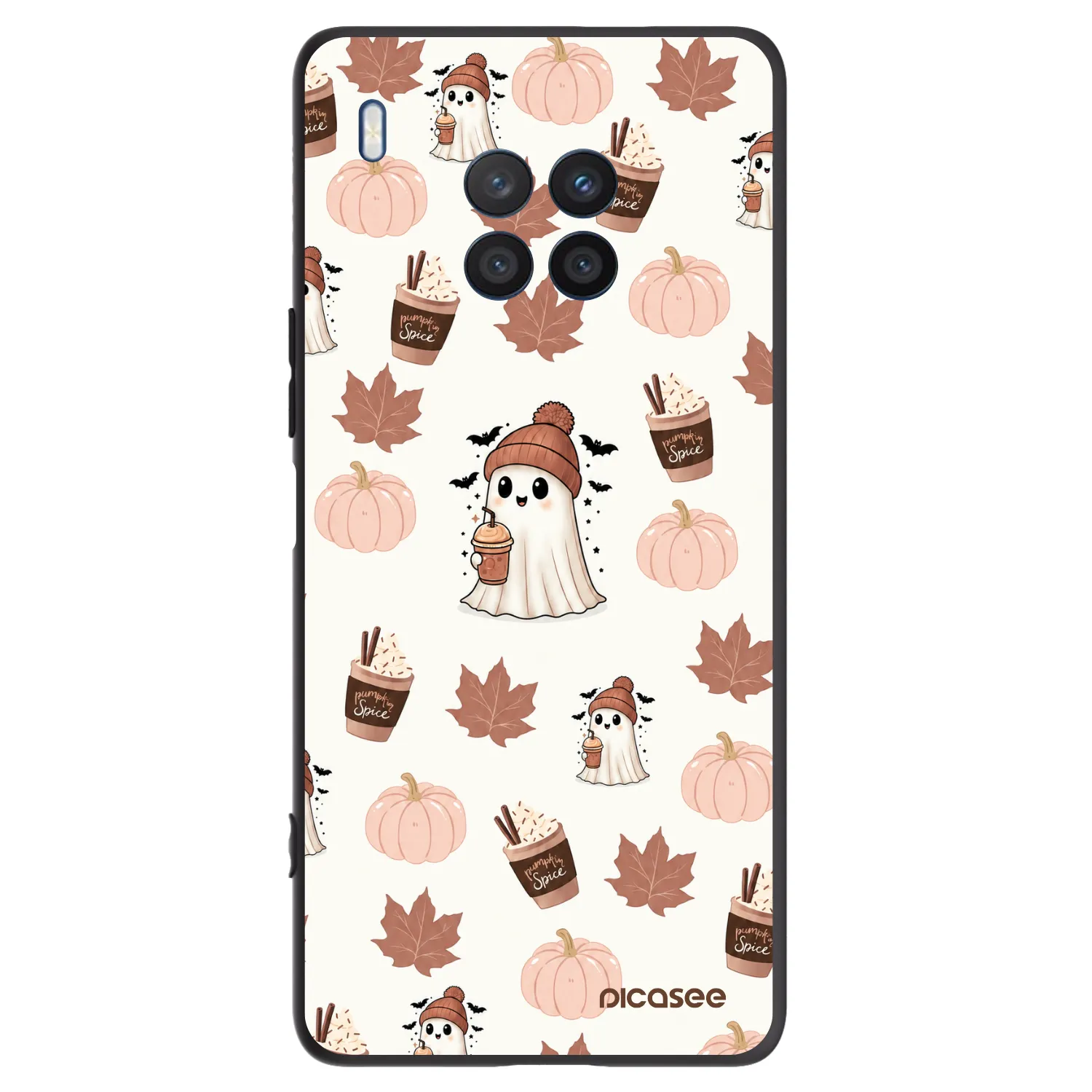 Picasee silikonski črni ovitek za Honor 50 Lite - Pumpkin spice