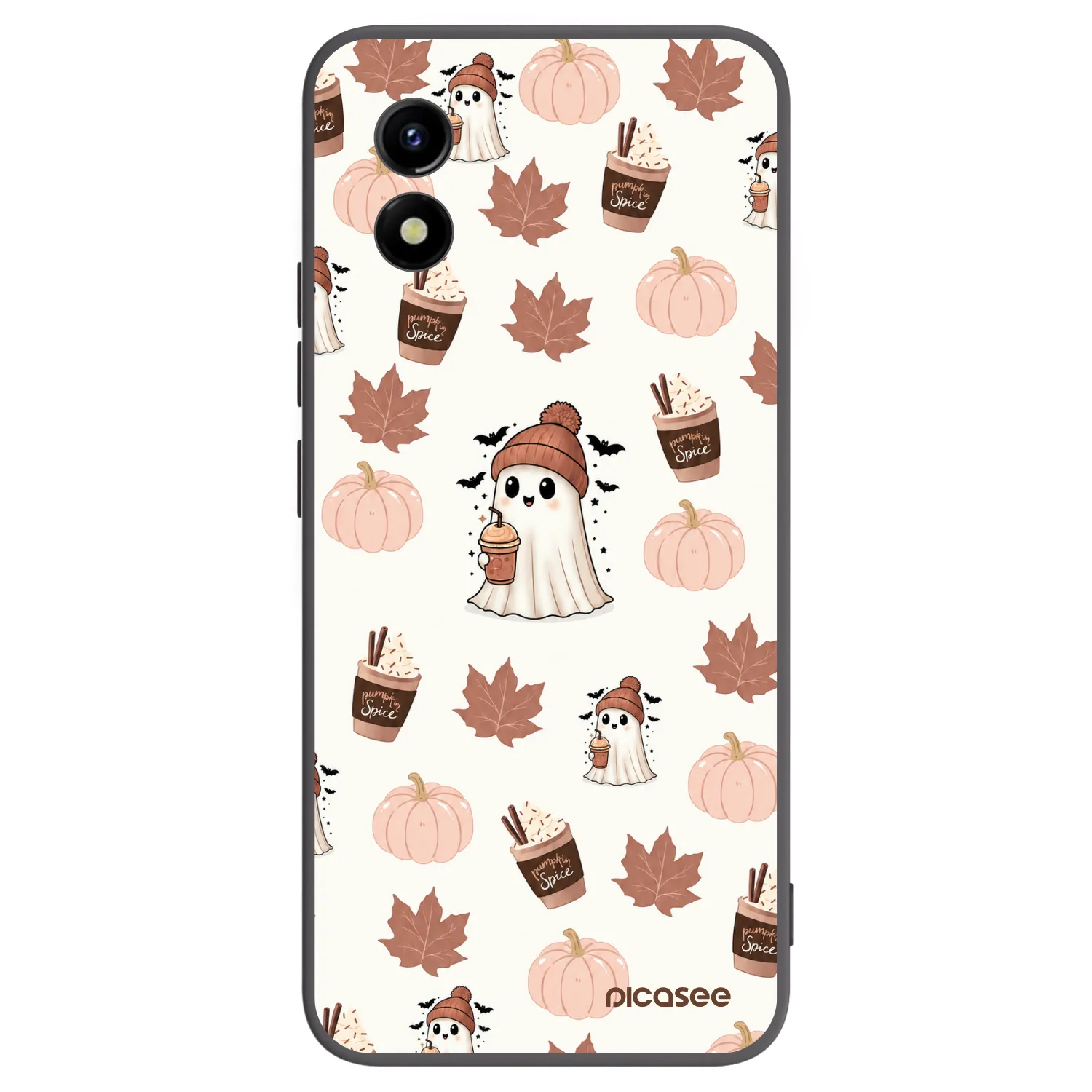 Picasee silikonski črni ovitek za Vivo Y01 - Pumpkin spice