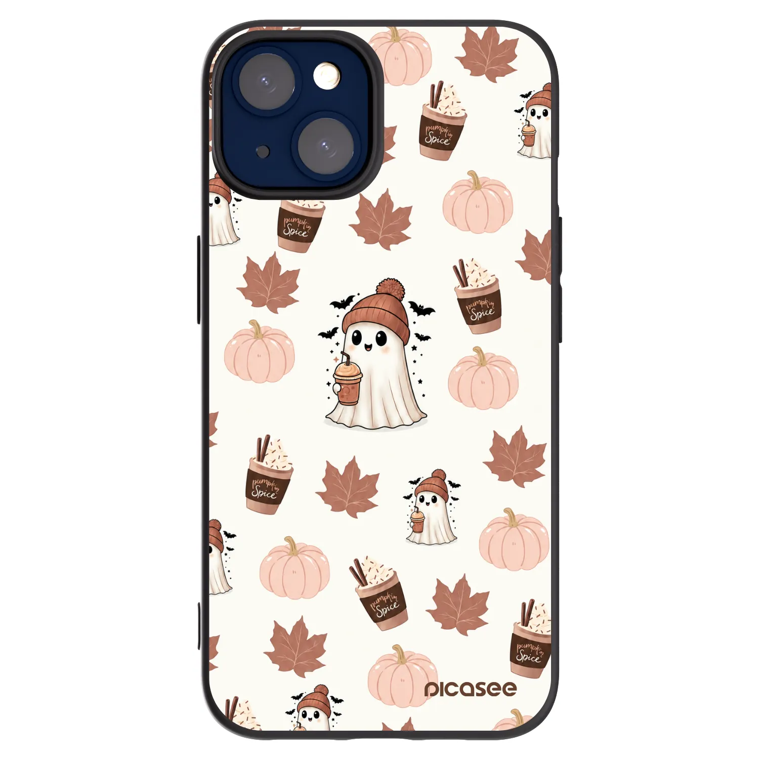 Picasee silikonski črni ovitek za Apple iPhone 14 - Pumpkin spice