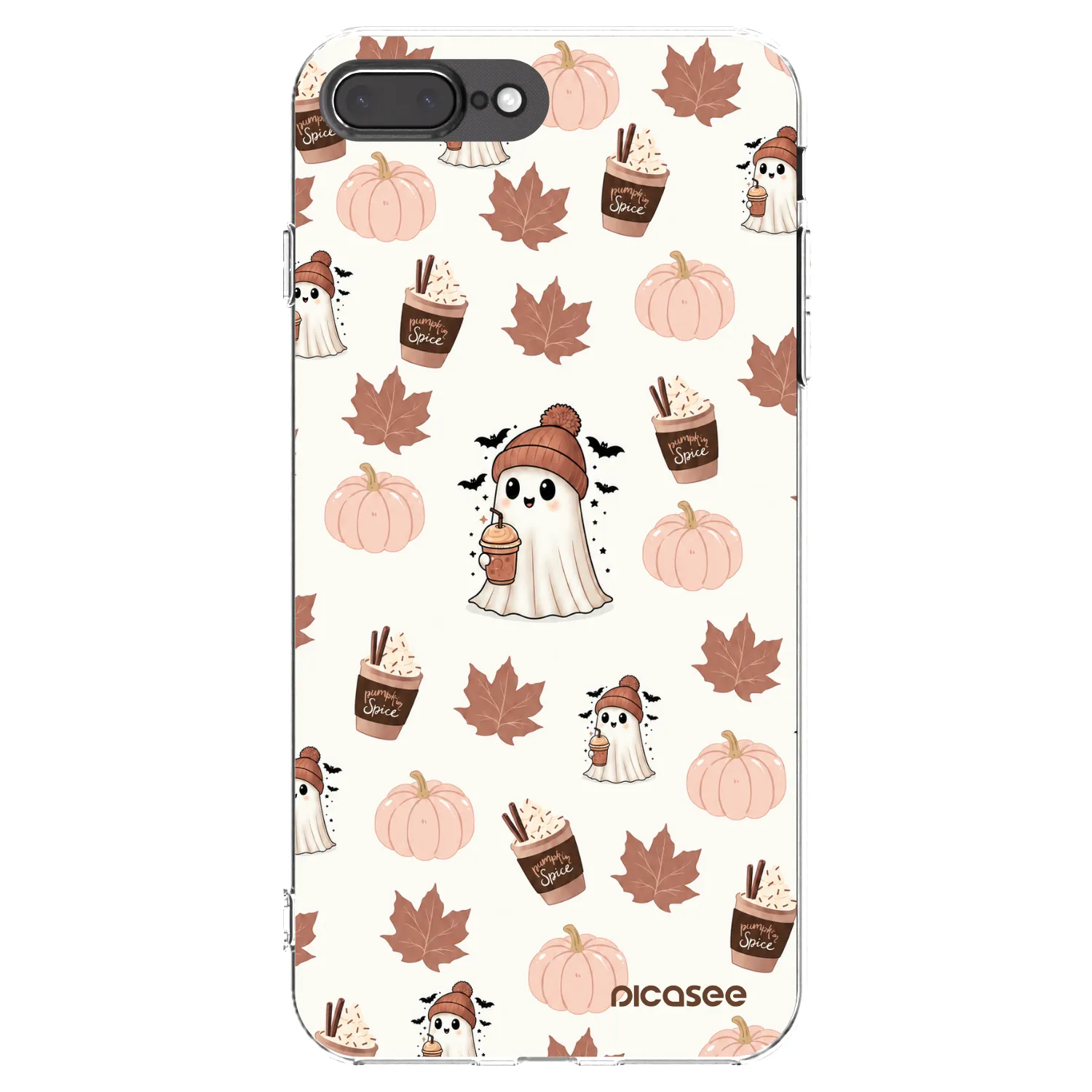 Picasee silikonski prozorni ovitek za Apple iPhone 8 Plus - Pumpkin spice