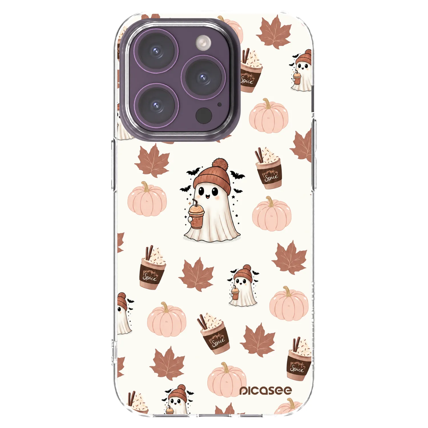 Picasee silikonski prozorni ovitek za Apple iPhone 14 Pro - Pumpkin spice
