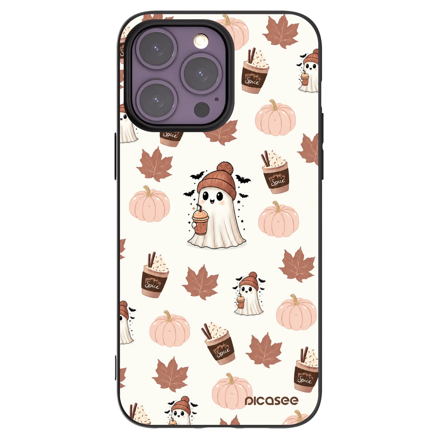 Picasee silikonski črni ovitek za Apple iPhone 14 Pro Max - Pumpkin spice