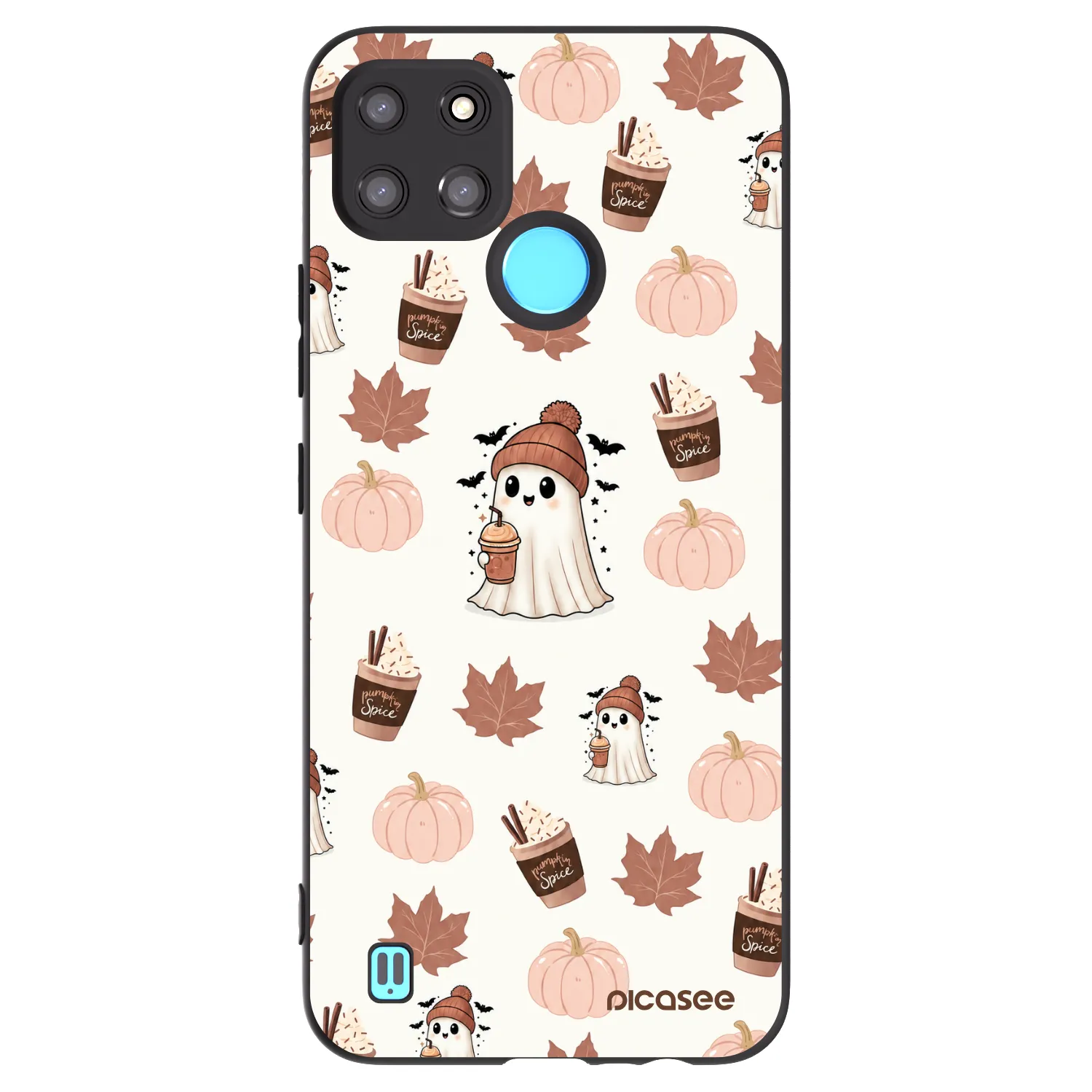 Picasee silikonski črni ovitek za Realme C21Y - Pumpkin spice