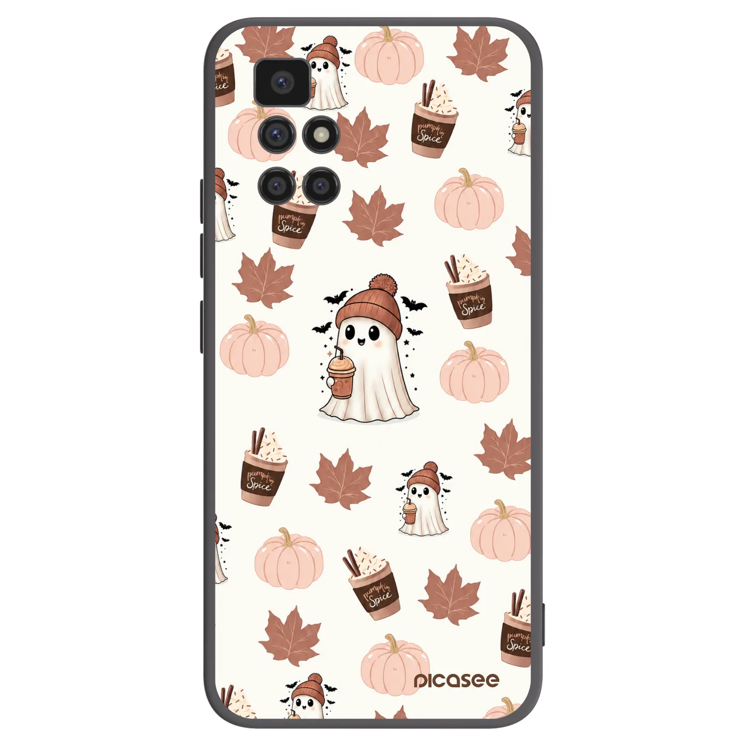 Picasee silikonski črni ovitek za Xiaomi Redmi 10 (2022) - Pumpkin spice