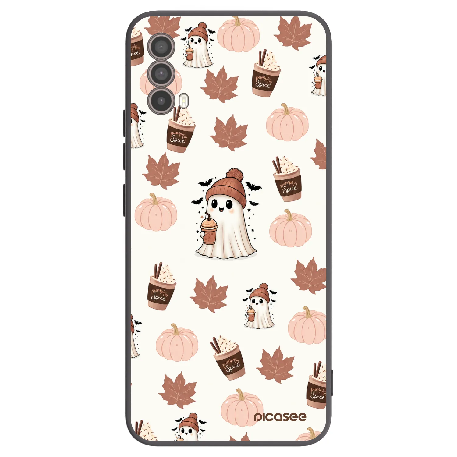 Picasee silikonski črni ovitek za Motorola Moto E40 - Pumpkin spice