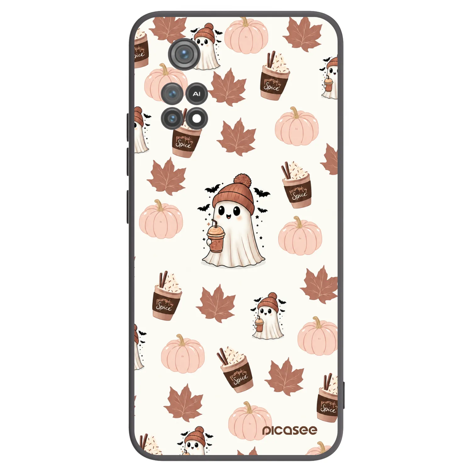 Picasee silikonski črni ovitek za Xiaomi Poco M4 Pro - Pumpkin spice