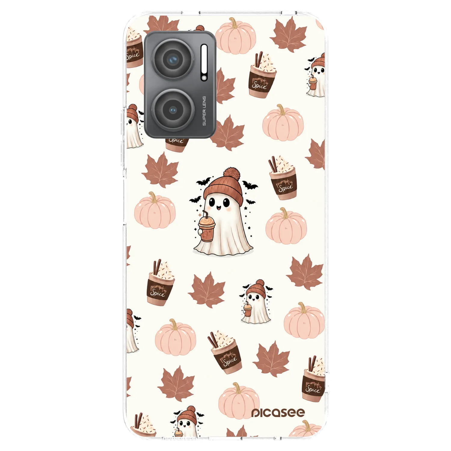 Picasee silikonski prozorni ovitek za Xiaomi Redmi 10 5G - Pumpkin spice